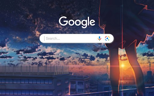 Anime Sunset Clouds Scenery Anime Theme  from Chrome web store to be run with OffiDocs Chromium online