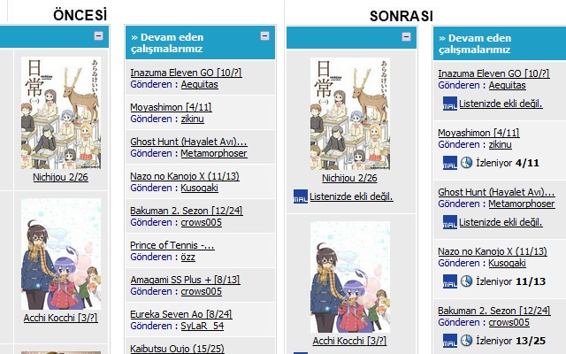 Anime Takvimi Extension  from Chrome web store to be run with OffiDocs Chromium online