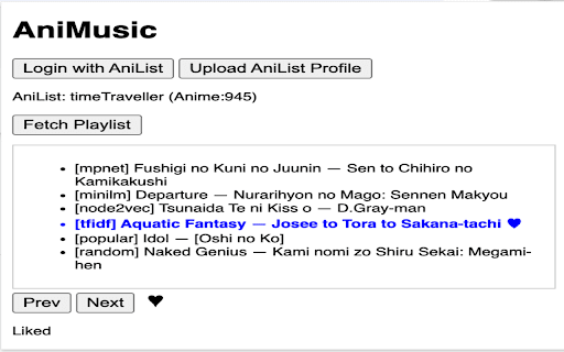 AniMusic  from Chrome web store to be run with OffiDocs Chromium online