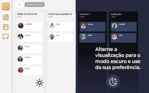 Anjos Insta CRM  from Chrome web store to be run with OffiDocs Chromium online