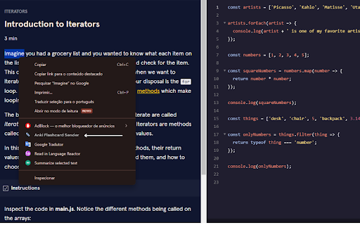 Anki Flashcard Sender  from Chrome web store to be run with OffiDocs Chromium online