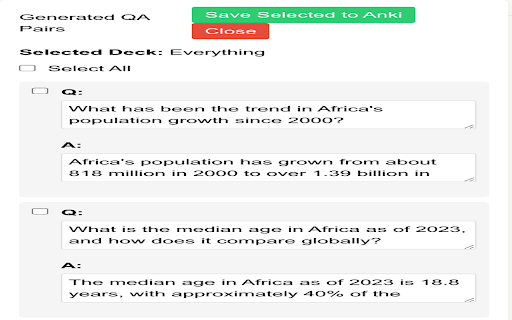 Anki QA Generator  from Chrome web store to be run with OffiDocs Chromium online