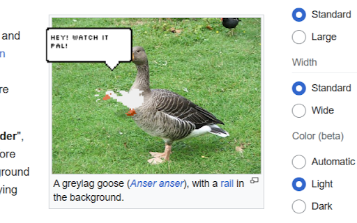 Annoying Goose  from Chrome web store to be run with OffiDocs Chromium online