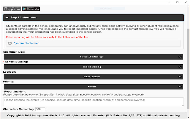 Anonymous Alerts®  from Chrome web store to be run with OffiDocs Chromium online