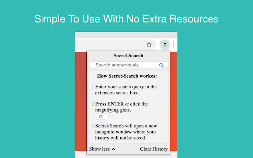 Anonymous Search  from Chrome web store to be run with OffiDocs Chromium online