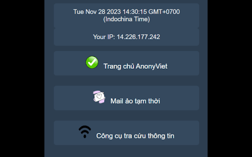 AnonyViet Tools  from Chrome web store to be run with OffiDocs Chromium online
