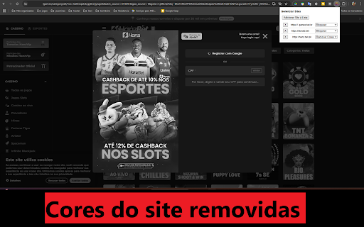 Anti Bets:Bloqueador e Filtro de Cores  from Chrome web store to be run with OffiDocs Chromium online