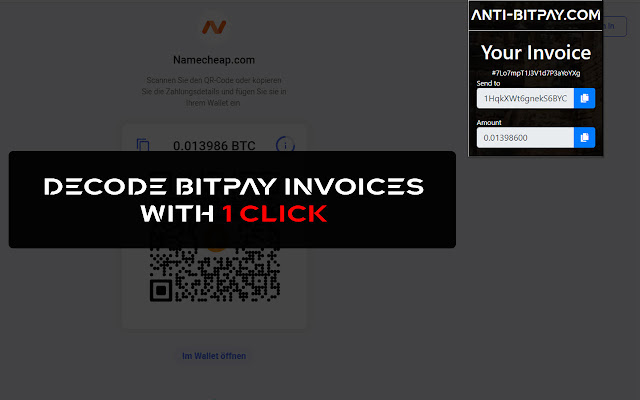 Anti Bitpay.com  from Chrome web store to be run with OffiDocs Chromium online