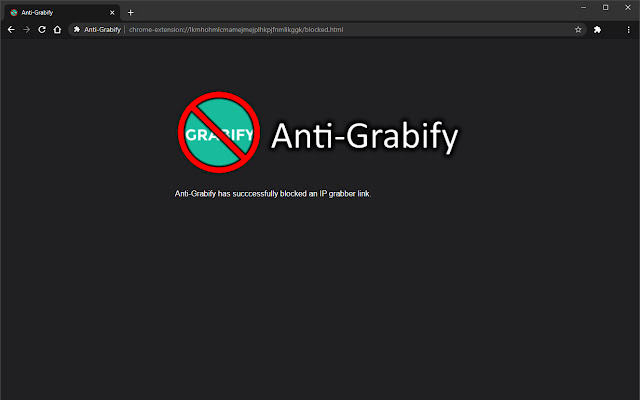 Anti Grabify  from Chrome web store to be run with OffiDocs Chromium online
