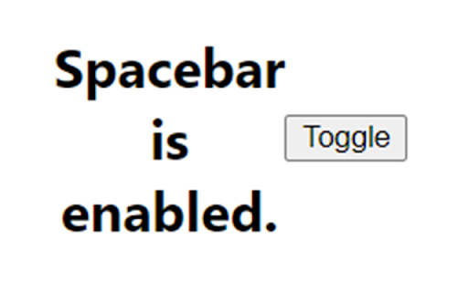 Anti Spacebar  from Chrome web store to be run with OffiDocs Chromium online