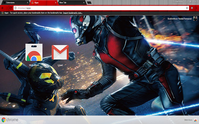 Chrome web mağazasından AntMan The Little Avenger, OffiDocs Chromium çevrimiçi ile çalıştırılacak