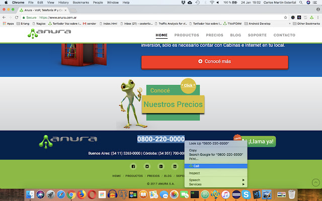 Anura Click to Dial  from Chrome web store to be run with OffiDocs Chromium online