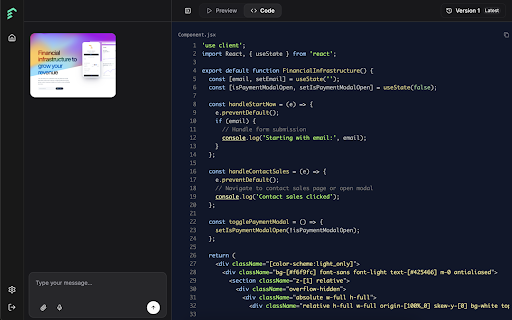 Anyframe.ai HTML to React  from Chrome web store to be run with OffiDocs Chromium online