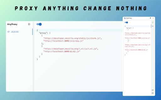 AnyProxy  from Chrome web store to be run with OffiDocs Chromium online