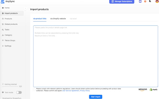 AnySync Lister  from Chrome web store to be run with OffiDocs Chromium online