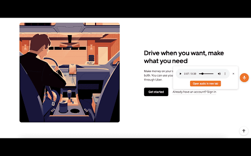 AnyToSpeech  from Chrome web store to be run with OffiDocs Chromium online