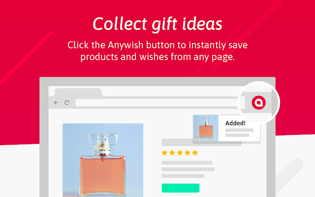 Anywish | Wishlists and online gift lists  from Chrome web store to be run with OffiDocs Chromium online