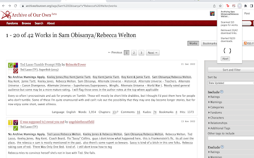 AO3 tag downloader from Chrome web store to be run with OffiDocs Chromium online AO3 tag downloader from Chrome web store to be run with OffiDocs Chromium online