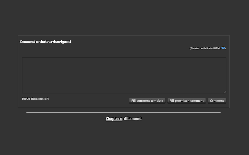 AO3 Tweaks  from Chrome web store to be run with OffiDocs Chromium online