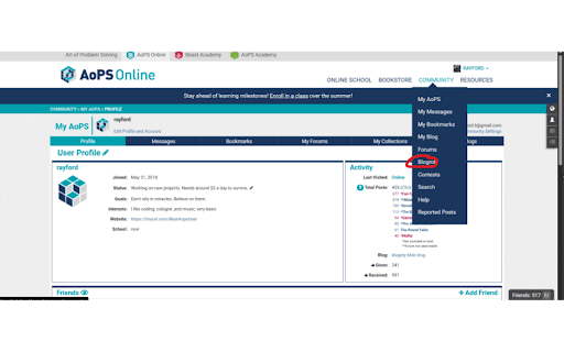 AoPS Pro  from Chrome web store to be run with OffiDocs Chromium online