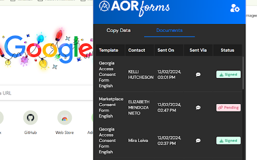 AORForms Chrome Extension  from Chrome web store to be run with OffiDocs Chromium online