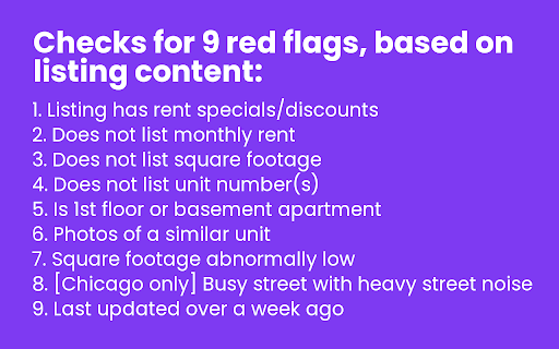 Apartments.com Red Flag Hunter  from Chrome web store to be run with OffiDocs Chromium online