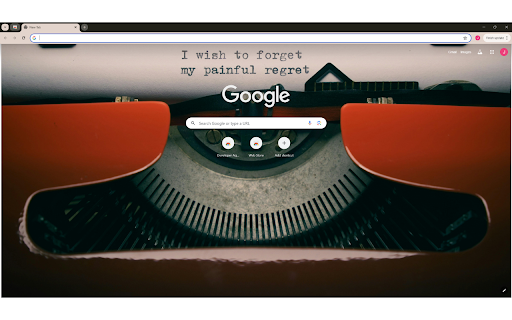 A Phrase on a Page in a Typewriter  from Chrome web store to be run with OffiDocs Chromium online