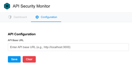 API Security Monitor Dashboard  from Chrome web store to be run with OffiDocs Chromium online