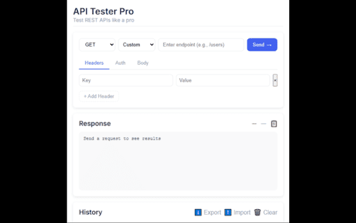 API Tester Pro  from Chrome web store to be run with OffiDocs Chromium online
