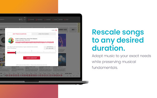 APM Music Audio  Video Editor By MatchTune  from Chrome web store to be run with OffiDocs Chromium online