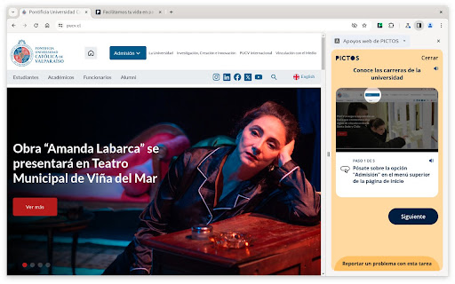 Apoyos web de PICTOS  from Chrome web store to be run with OffiDocs Chromium online