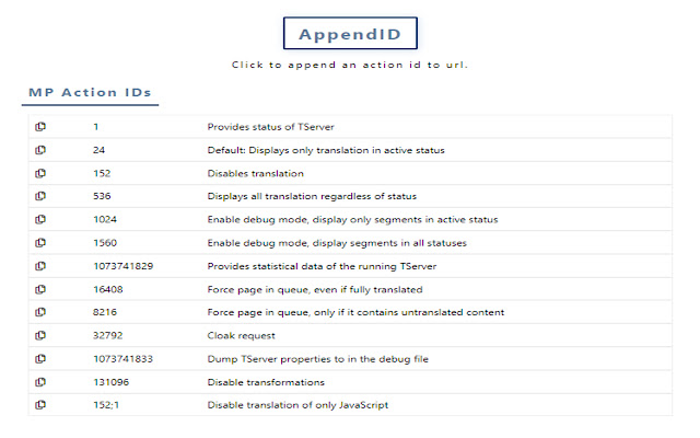 AppendID  from Chrome web store to be run with OffiDocs Chromium online