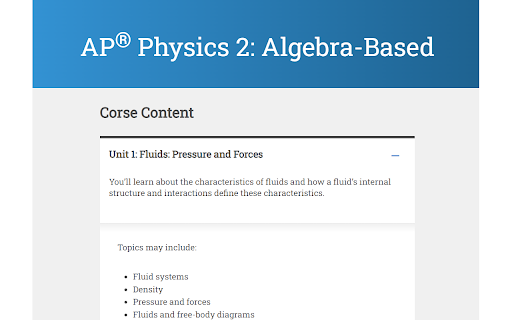 AP® Physics 2  from Chrome web store to be run with OffiDocs Chromium online