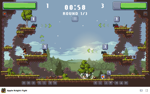 Apple Knight: Fight Game Engage in Epic Knightly Duels!  from Chrome web store to be run with OffiDocs Chromium online