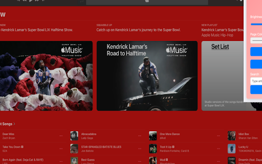 Apple Music Extension  from Chrome web store to be run with OffiDocs Chromium online