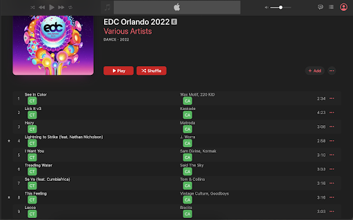 Apple Music Tracklist Helper  from Chrome web store to be run with OffiDocs Chromium online