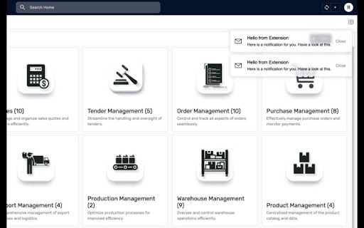 AppSheet Notification Extension  from Chrome web store to be run with OffiDocs Chromium online