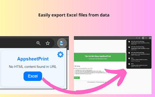 Appsheet Print  from Chrome web store to be run with OffiDocs Chromium online