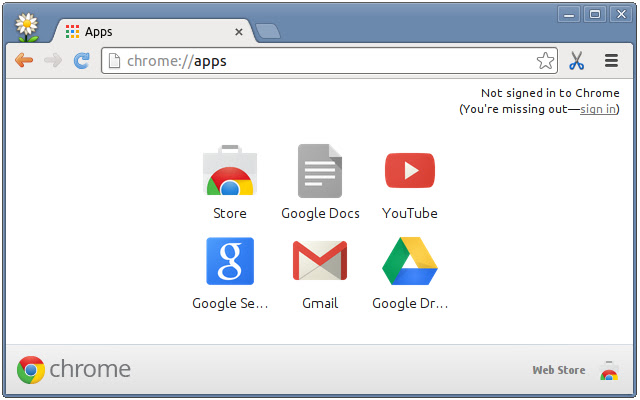 Apps in new tab  from Chrome web store to be run with OffiDocs Chromium online