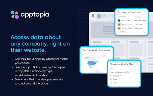 Apptopia: Data  B2B Insights on Mobile Apps  from Chrome web store to be run with OffiDocs Chromium online