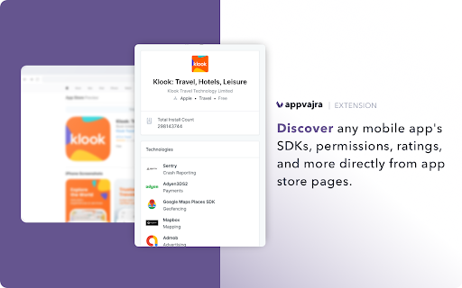 AppVajra: Mobile App Intelligence  SDK Analyzer  from Chrome web store to be run with OffiDocs Chromium online