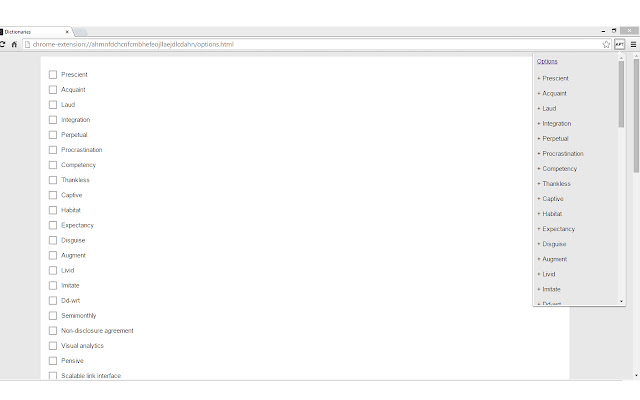 Aptitude Words  from Chrome web store to be run with OffiDocs Chromium online