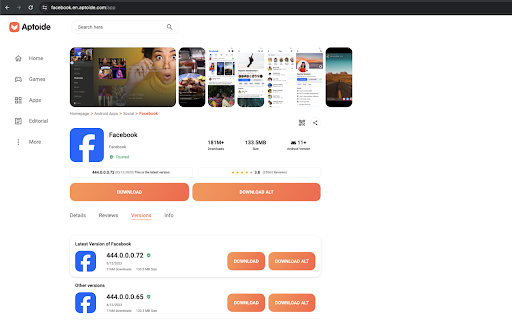 Aptoide  Downloader Extension  from Chrome web store to be run with OffiDocs Chromium online