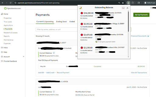 Apts.com Balances  from Chrome web store to be run with OffiDocs Chromium online