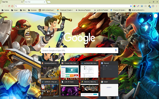 AQ3D Theme  from Chrome web store to be run with OffiDocs Chromium online