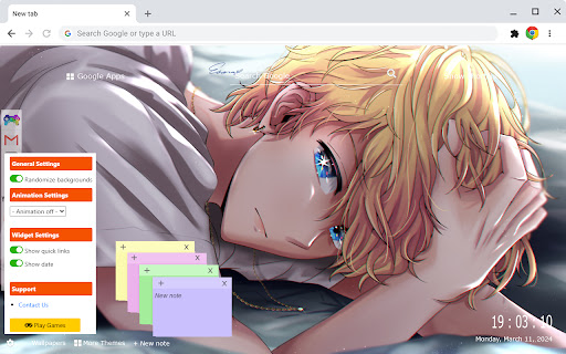 Aqua Hoshino Wallpapers New Tab  from Chrome web store to be run with OffiDocs Chromium online