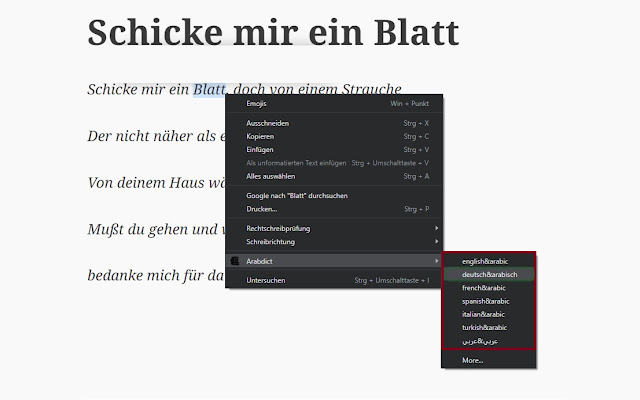 Arabdict  from Chrome web store to be run with OffiDocs Chromium online