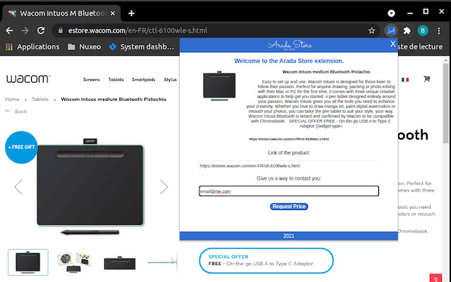 Arada Store  from Chrome web store to be run with OffiDocs Chromium online