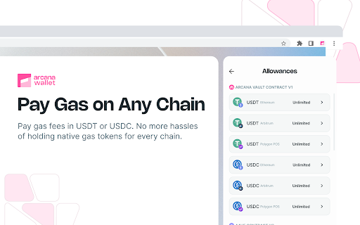Arcana Wallet  from Chrome web store to be run with OffiDocs Chromium online