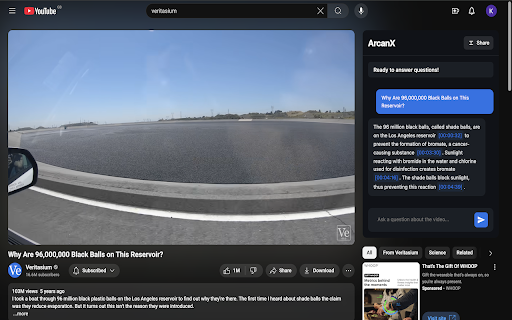 ArcanX YouTube Chat Assistant  from Chrome web store to be run with OffiDocs Chromium online